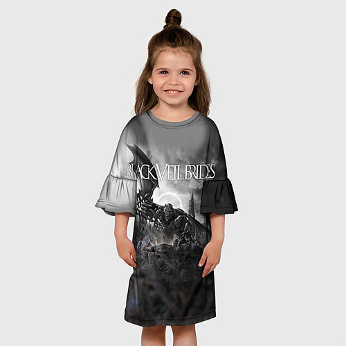 Детское платье Black Veil Brides: Faithless / 3D-принт – фото 3