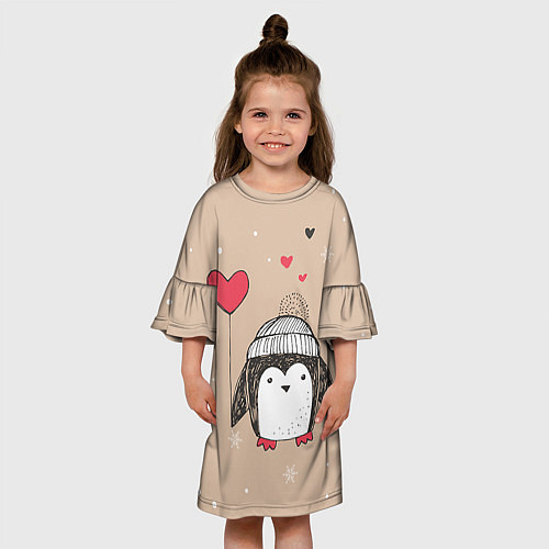 Детское платье Пингвин с шариком / 3D-принт – фото 3