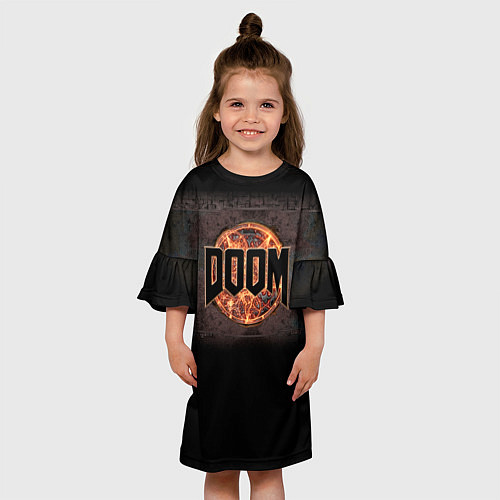 Детское платье DOOM Fire / 3D-принт – фото 3