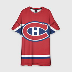 Платье клеш для девочки Montreal Canadiens, цвет: 3D-принт