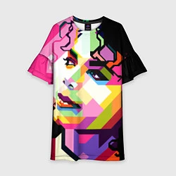 Платье клеш для девочки Michael Jackson Art, цвет: 3D-принт