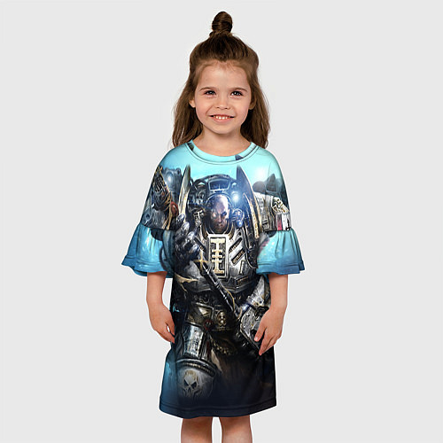 Детское платье Серый рыцарь / 3D-принт – фото 3