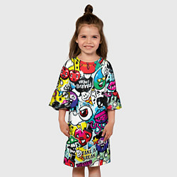 Платье клеш для девочки Bombing, цвет: 3D-принт — фото 2