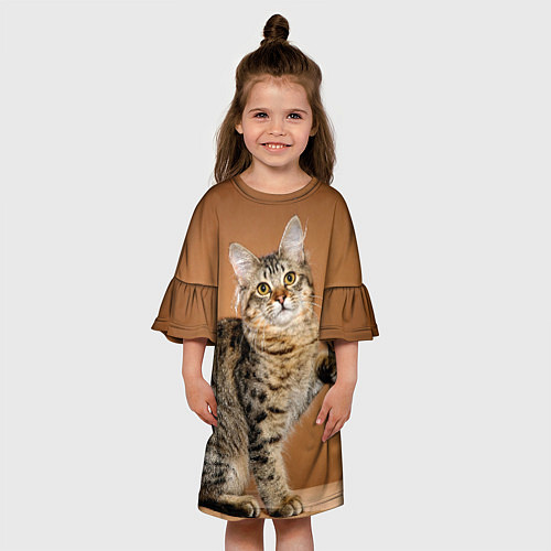 Детское платье Кот дает лапу / 3D-принт – фото 3