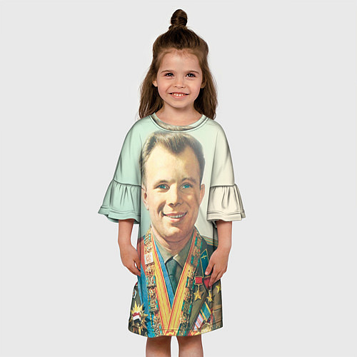 Детское платье Гагарин в орденах / 3D-принт – фото 3