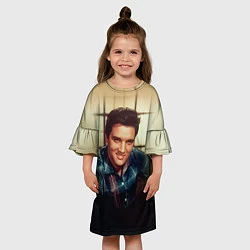 Платье клеш для девочки Элвис Пресли, цвет: 3D-принт — фото 2