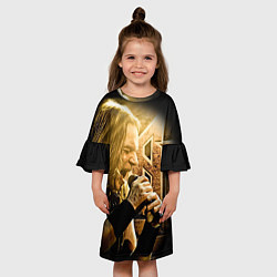 Платье клеш для девочки Кипелов: Ария, цвет: 3D-принт — фото 2