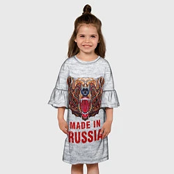 Платье клеш для девочки Bear: Made in Russia, цвет: 3D-принт — фото 2