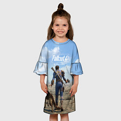 Платье клеш для девочки Fallout 4: Welcome Home, цвет: 3D-принт — фото 2