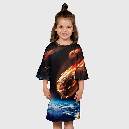 Детское платье Метеориты / 3D-принт – фото 3