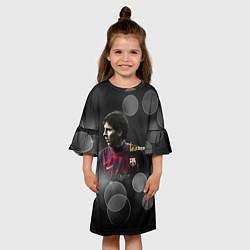 Платье клеш для девочки Leo Messi, цвет: 3D-принт — фото 2
