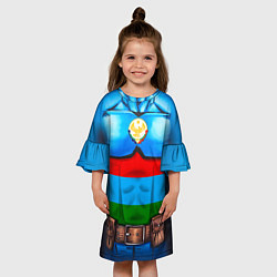 Платье клеш для девочки Капитан Дагестан, цвет: 3D-принт — фото 2