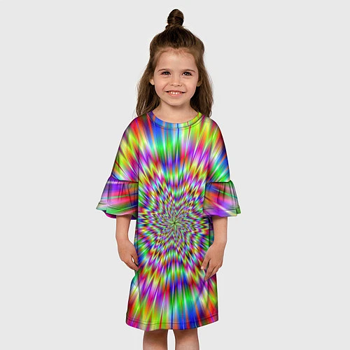 Детское платье Спектральная иллюзия / 3D-принт – фото 3
