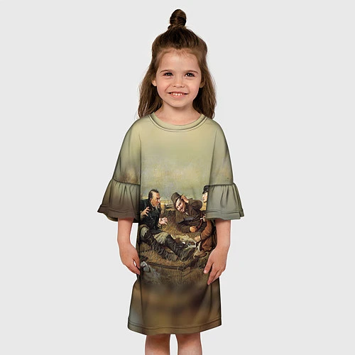 Детское платье Русские охотники / 3D-принт – фото 3