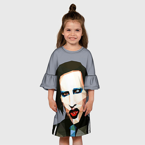 Детское платье Mаrilyn Manson Art / 3D-принт – фото 3