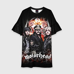 Платье клеш для девочки Motorhead Band, цвет: 3D-принт