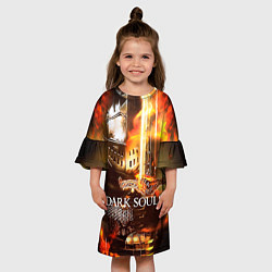 Платье клеш для девочки Dark Souls War, цвет: 3D-принт — фото 2
