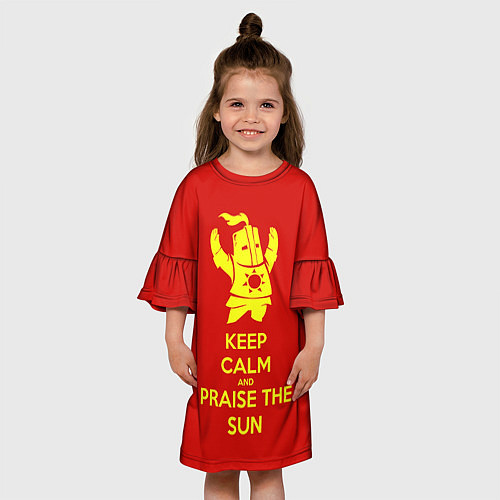 Детское платье Keep Calm & Praise The Sun / 3D-принт – фото 3