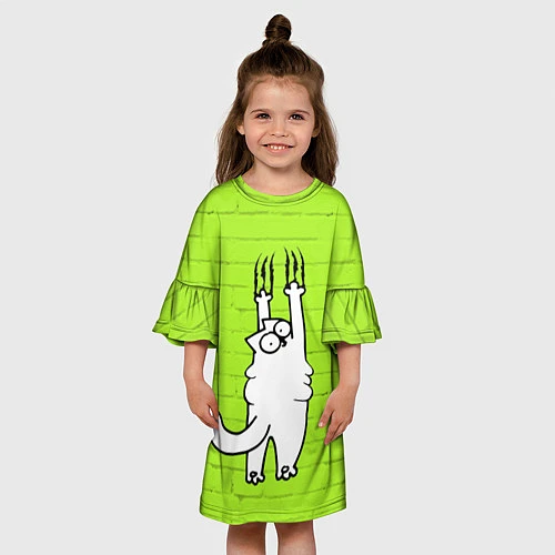 Детское платье Кот Симон на стене / 3D-принт – фото 3