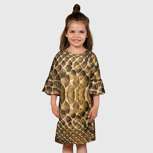 Детское платье Змеиная кожа / 3D-принт – фото 3