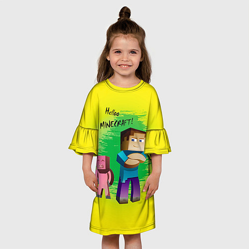 Детское платье Hello Minecraft / 3D-принт – фото 3