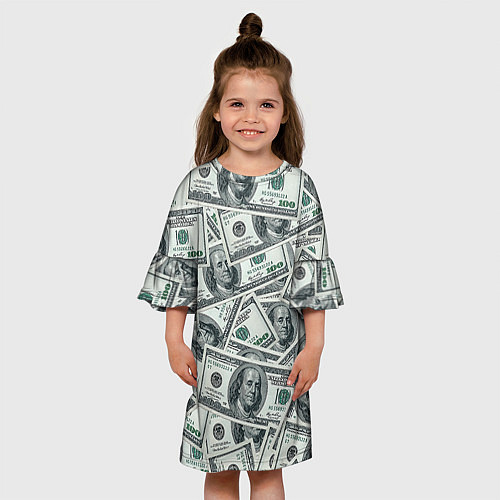 Детское платье Банкноты / 3D-принт – фото 3