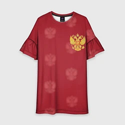 Платье клеш для девочки Сборная России по футболу, цвет: 3D-принт