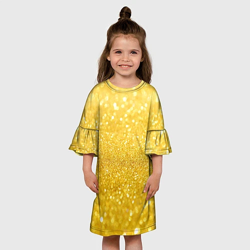 Детское платье Золото / 3D-принт – фото 3