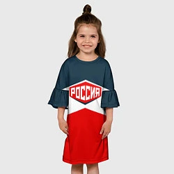 Платье клеш для девочки Россия СССР, цвет: 3D-принт — фото 2