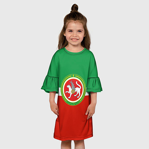 Детское платье Татарстан: флаг / 3D-принт – фото 3
