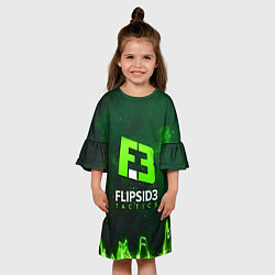 Платье клеш для девочки Flipsid3 Tactics, цвет: 3D-принт — фото 2