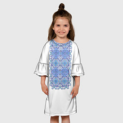 Платье клеш для девочки Вышивка 4, цвет: 3D-принт — фото 2