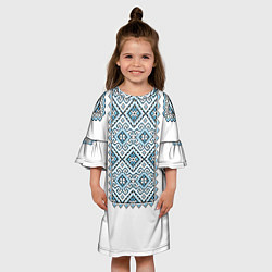 Платье клеш для девочки Вышивка 7, цвет: 3D-принт — фото 2