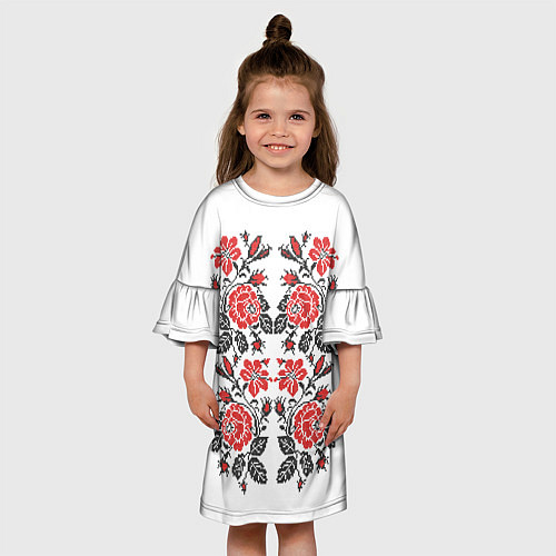 Детское платье Вышивка 21 / 3D-принт – фото 3