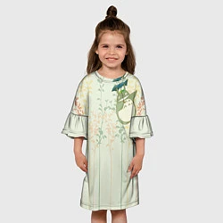Платье клеш для девочки Тоторо, цвет: 3D-принт — фото 2