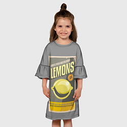 Платье клеш для девочки Правильное питание, цвет: 3D-принт — фото 2