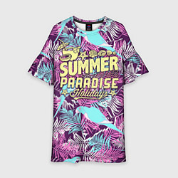 Платье клеш для девочки Summer paradise 2, цвет: 3D-принт