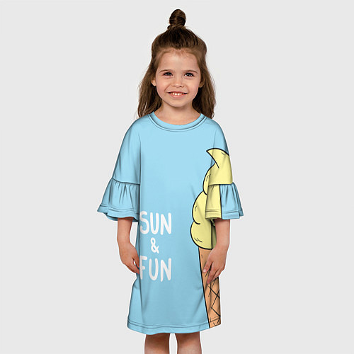 Детское платье Sun & Fun / 3D-принт – фото 3