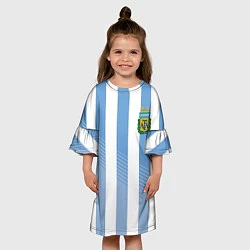 Платье клеш для девочки Сборная Аргентины: ЧМ-2018, цвет: 3D-принт — фото 2