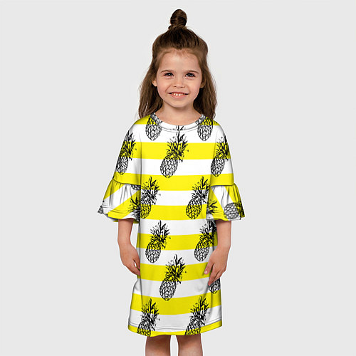 Детское платье Ананасы 24 / 3D-принт – фото 3