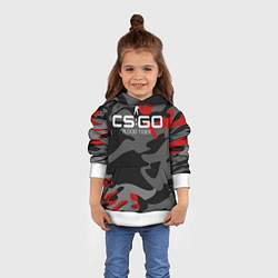 Толстовка-худи детская CS:GO Blood Tiger, цвет: 3D-белый — фото 2