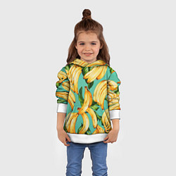 Толстовка-худи детская Банан, цвет: 3D-белый — фото 2