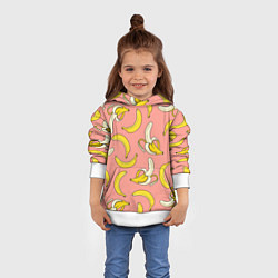 Толстовка-худи детская Банан 1, цвет: 3D-белый — фото 2