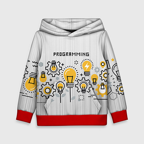 Детская толстовка Программирование 1 / 3D-Красный – фото 1