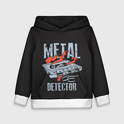 Толстовка-худи детская Metal Detector, цвет: 3D-белый