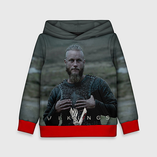 Детская толстовка Vikings: Ragnarr Lodbrok / 3D-Красный – фото 1