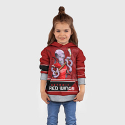 Толстовка-худи детская Detroit Red Wings, цвет: 3D-меланж — фото 2