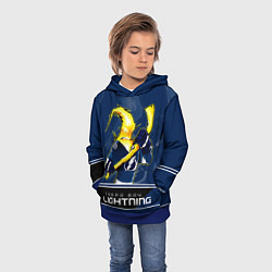 Толстовка-худи детская Bay Lightning, цвет: 3D-синий — фото 2