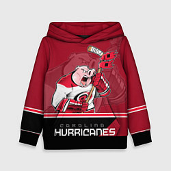 Толстовка-худи детская Carolina Hurricanes, цвет: 3D-черный