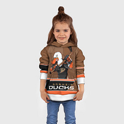 Толстовка-худи детская Anaheim Ducks, цвет: 3D-белый — фото 2